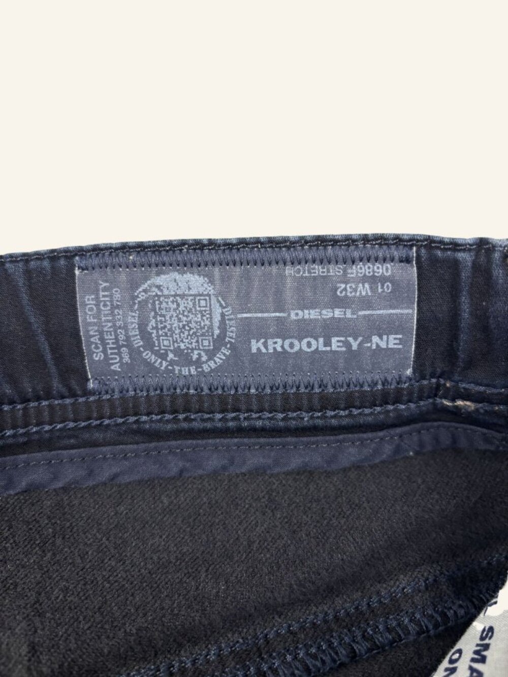 Diesel Krooley-NE Jogg Jeans W32 Dark Navy Stretch Denim - Picture 5 of 12